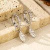MODIAN 0.5Ct D Color Rhombic Moissanite Ear Buckles 925 Sterling Silver Luxury Shiny Hoop Earrings for Women Wedding Jewelry