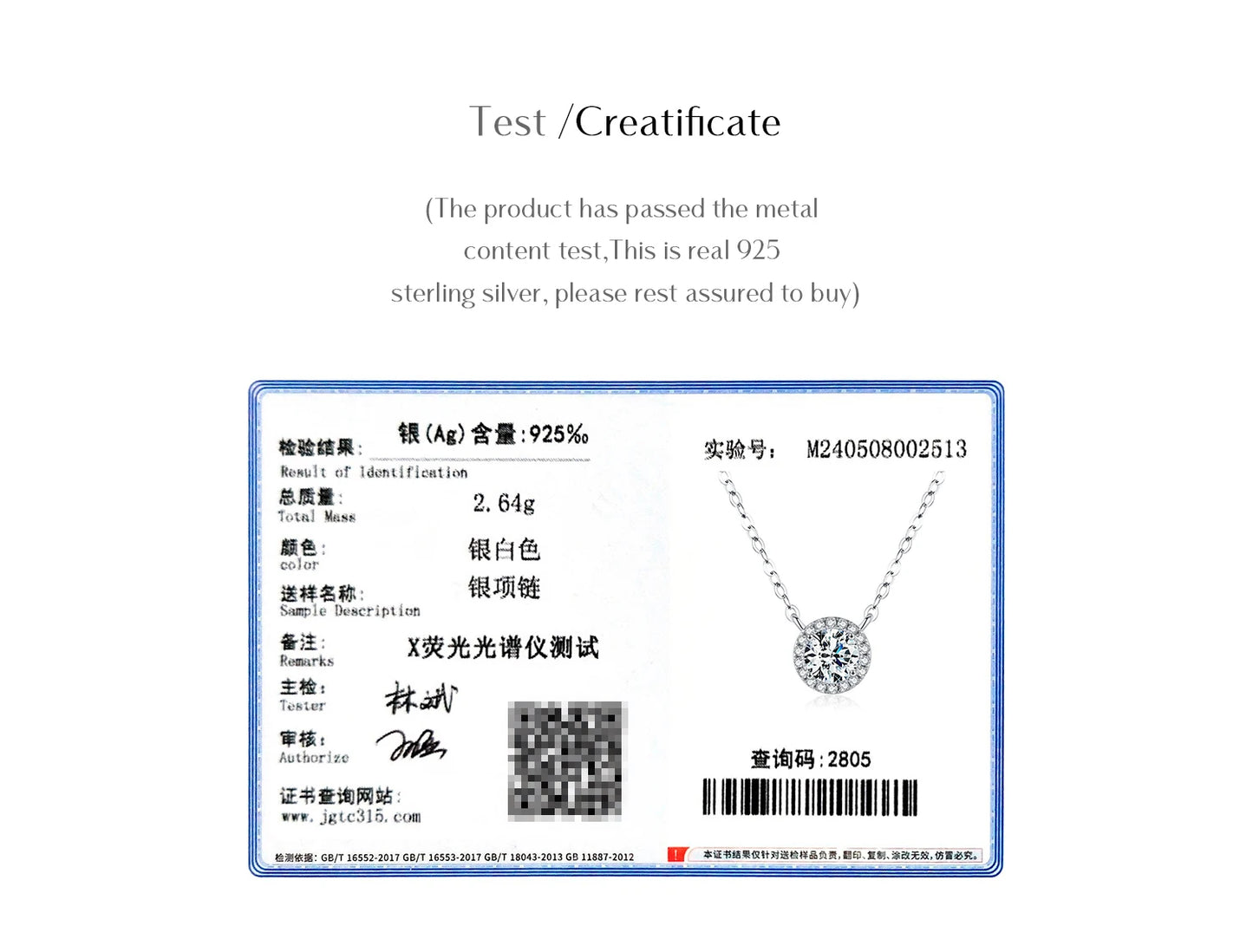 MODIAN 0.8 Carat D Color Classic Halo Moissanite Pendant Necklace 925 Sterling Silver Lab Diamond Wedding Jewelry For Women