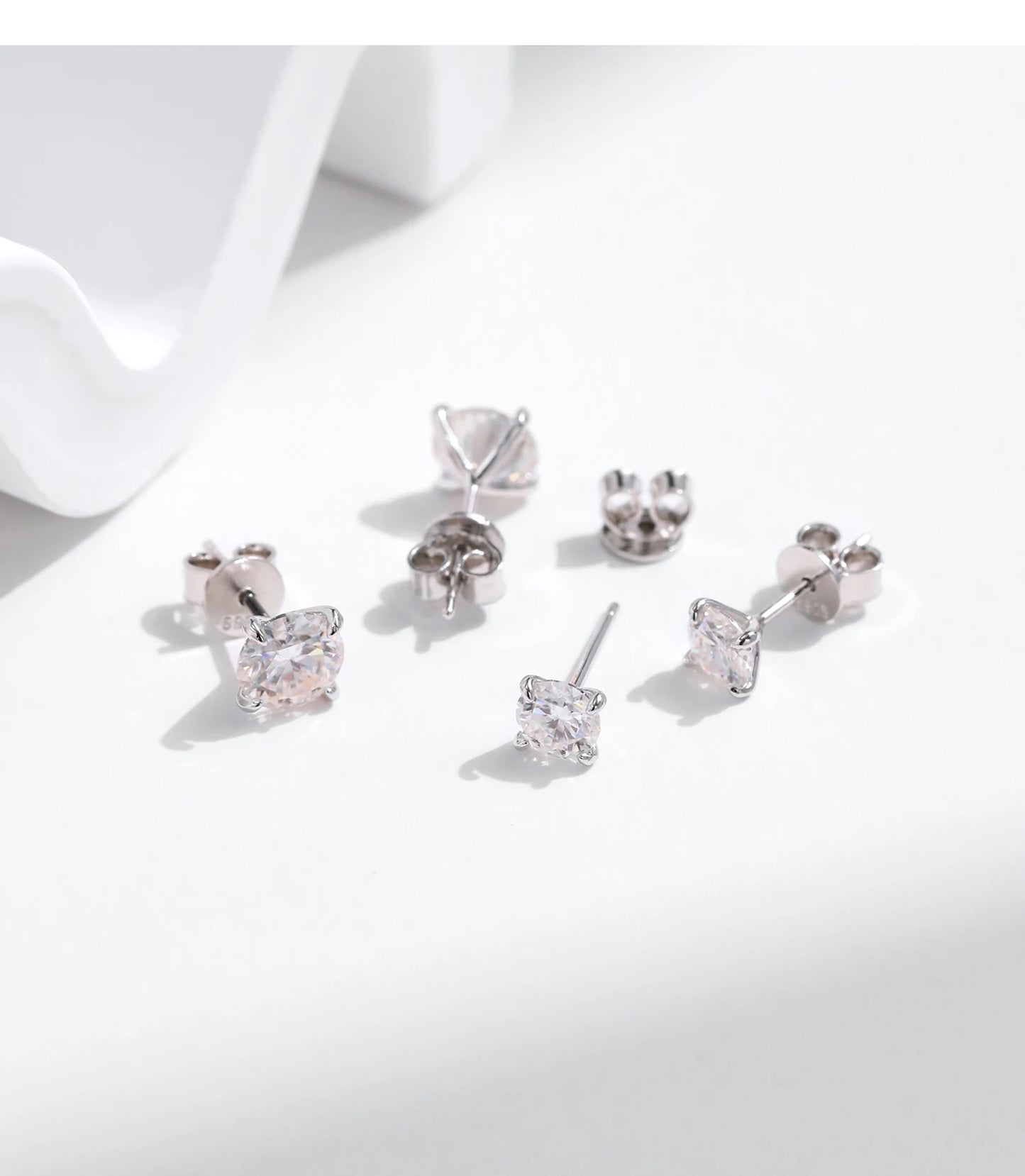 MODIAN D Color 1CT Moissanite Stud Earrings 925 Sterling Silver Wedding Engagement Lab Created Diamond Jewelry For Women Gift