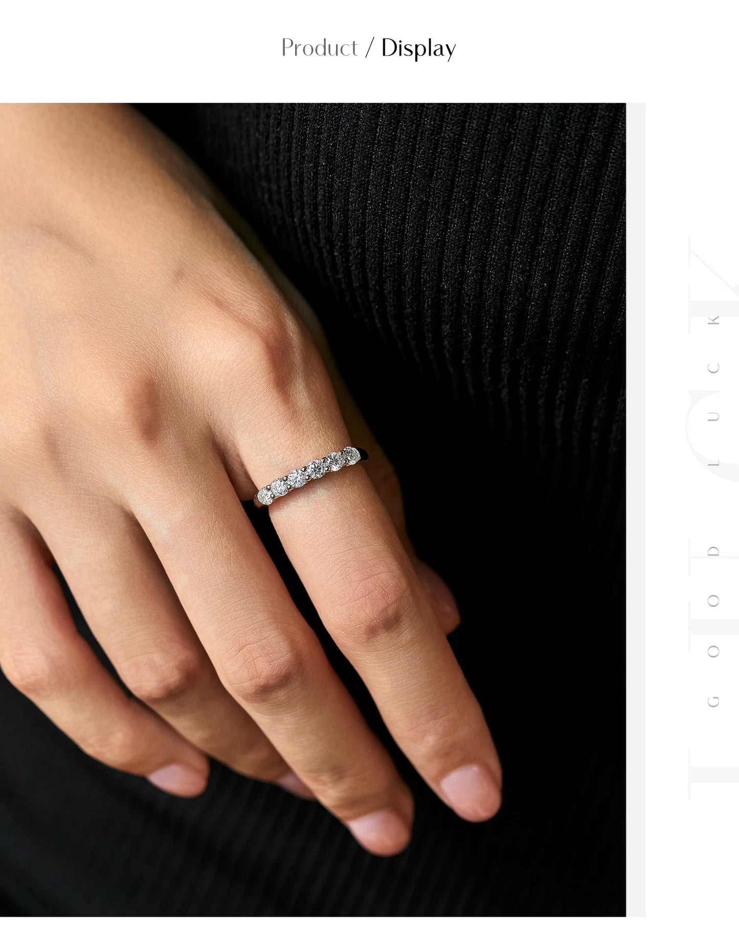 MODIAN D Color VVS1 EX Round Moissanite Ring 925 Sterling Silver Eternity Bands Rings Women Wedding Engagement Luxury Jewelry