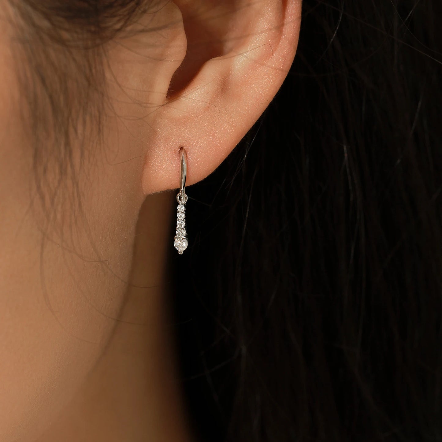 MODIAN D Color Moissanite Dangle Dangle 925 Sterling Silver Fashion Dazzling Fashion Water Drop Earrings For Women Fine Jewelry