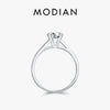 MODIAN 1CT D Color Round High Quality Moissanite Ring For Women 925 Sterling Silver Romantic Wedding Engagement Band Jewelry
