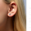 MODIAN D Color Moissanite Stud Earrings Brilliant Square Cut Lab Created Diamond 925 Silver Earrings For Women Wedding Jewelry