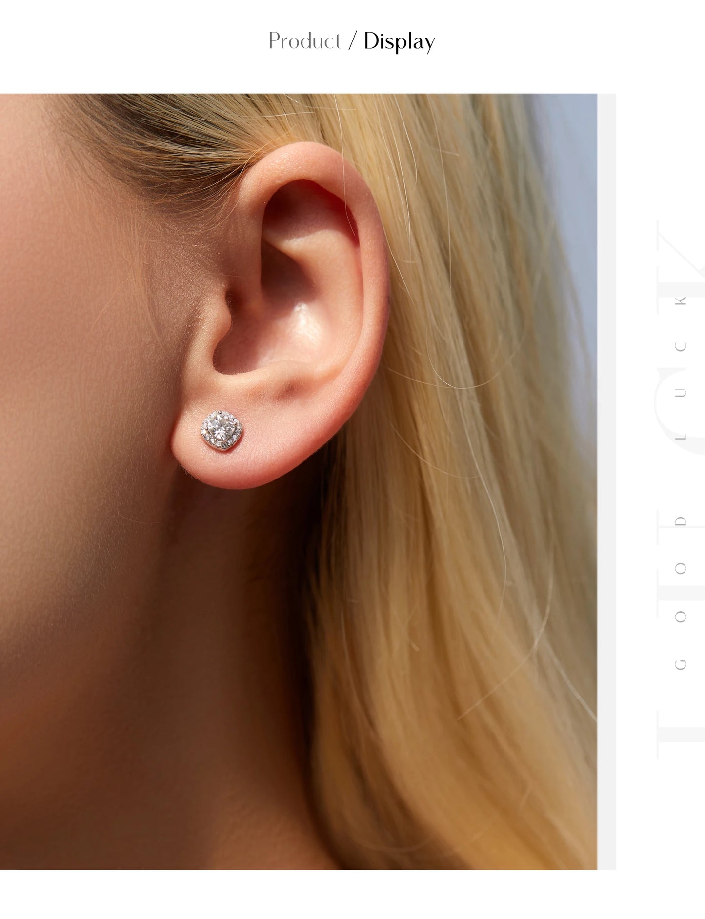 MODIAN D Color Moissanite Stud Earrings Brilliant Square Cut Lab Created Diamond 925 Silver Earrings For Women Wedding Jewelry