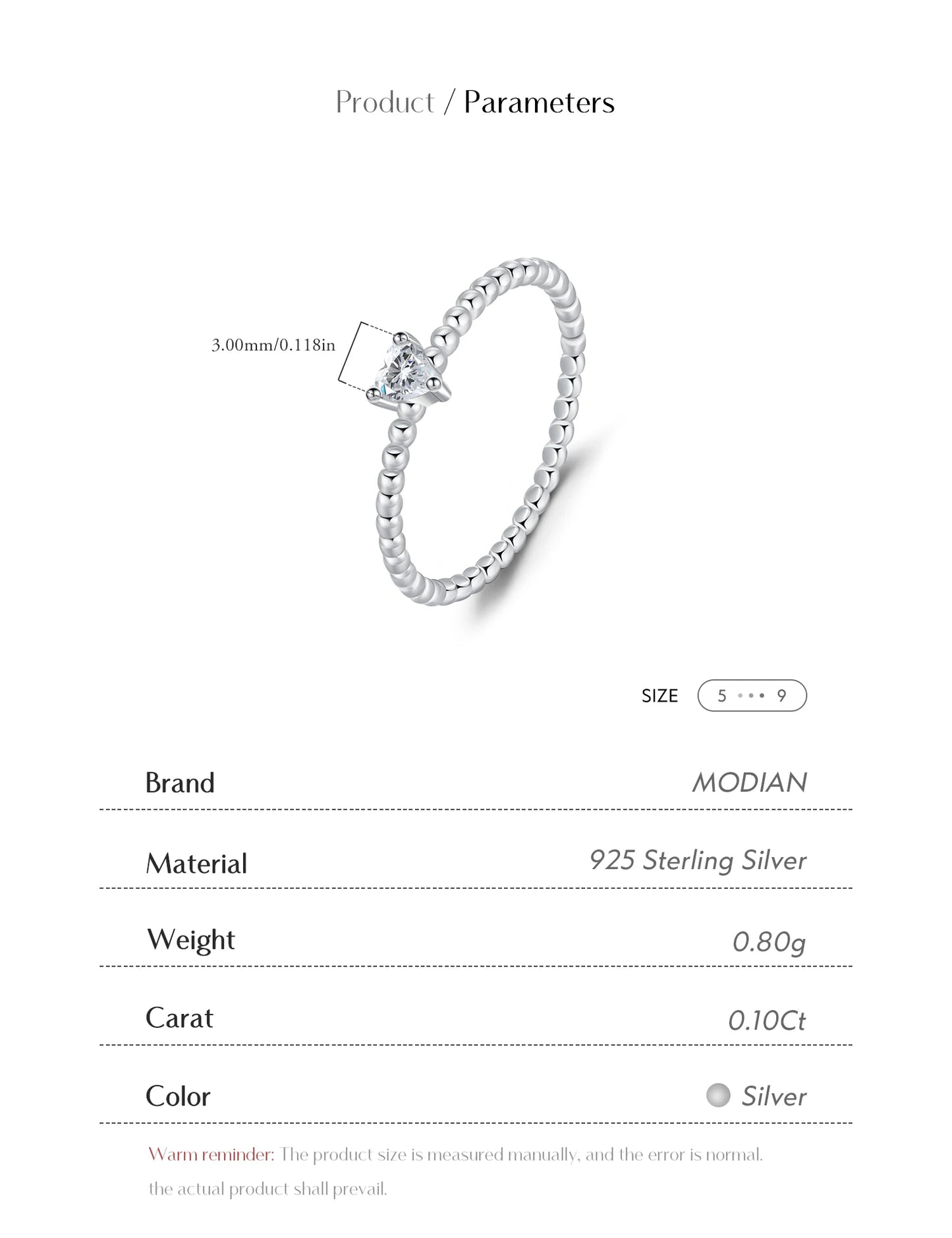 MODIAN D Color Heart Moissanite Engagement Rings For Women 925 Sterling Silver Lab Diamond Wedding Statement Jewelry