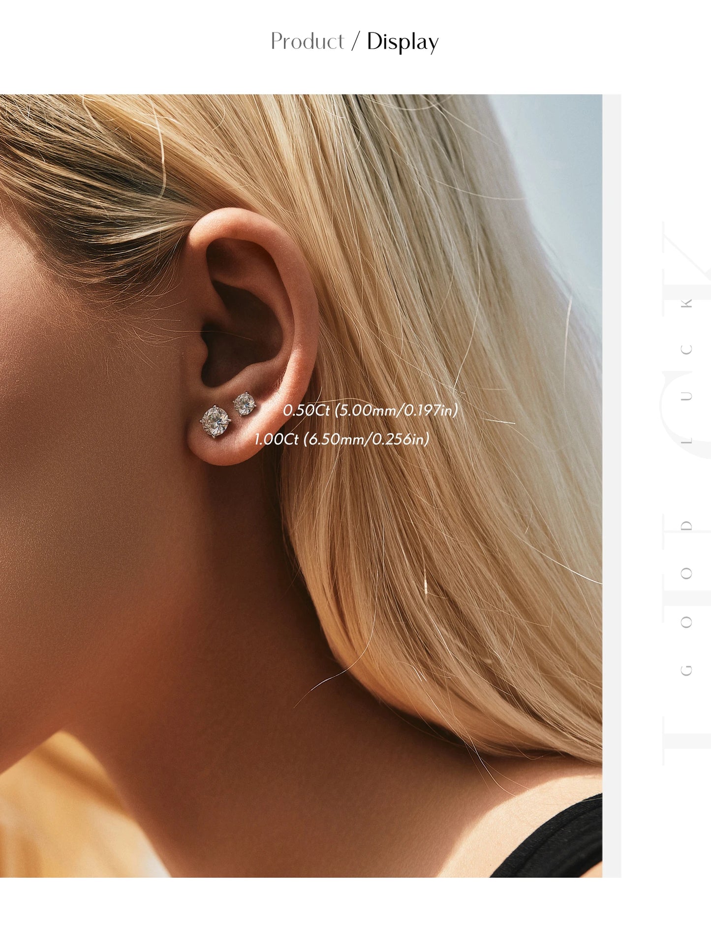 MODIAN D Color 1CT Moissanite Stud Earrings 925 Sterling Silver Wedding Engagement Lab Created Diamond Jewelry For Women Gift