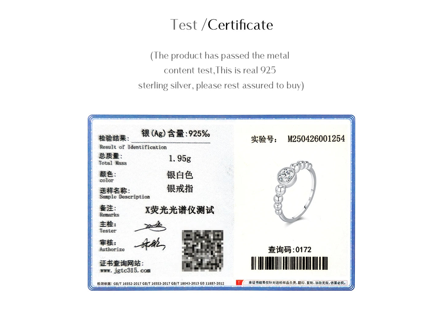 MODIAN 0.5Ct VVS1 Moissanite Rings 925 Sterling Silver Fashion Stackable Finger Ring For Women Wedding Anniversary Jewelry