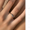 MODIAN D Color Moissanite Lab Diamond Rings 925 Sterling Silver Irregular Line Stackable Fashion Ring For Women Fine Jewelry