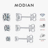 MODIAN 3MM-5MM Size D Color Moissanite 925 Sterling Silver Classic Simple Round Stud Earrings For Women Fine Stackable Jewelry