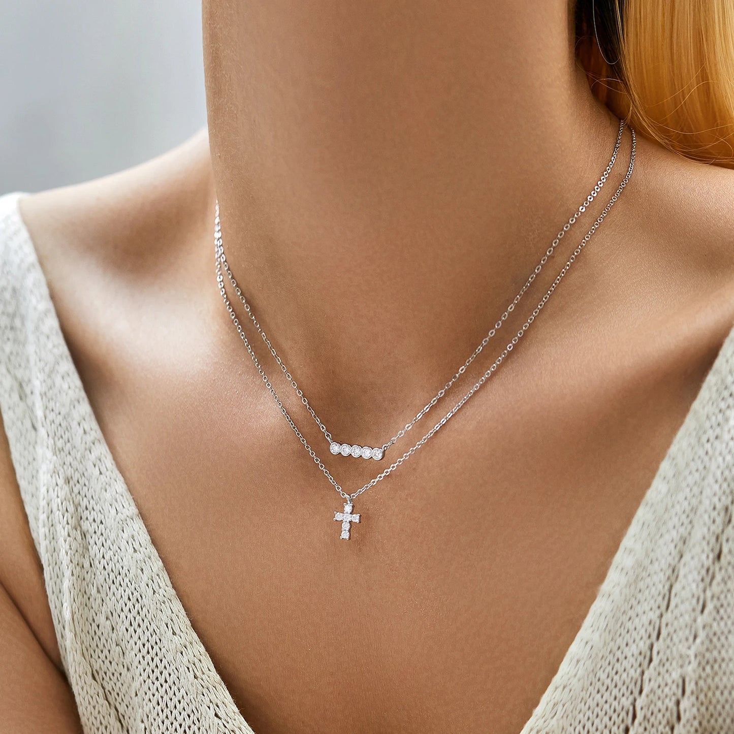 MODIAN D Color Moissanite 925 Sterling Silver Stackable Pendant Necklaces Lab Diamond Link Chain Jewelry For Women Luxury Gift