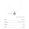 MODIAN D Color Water Drop Moissanite Necklace 925 Sterling Silver Fishing Line Choker Pendant Necklaces For Women Jewelry Gifts