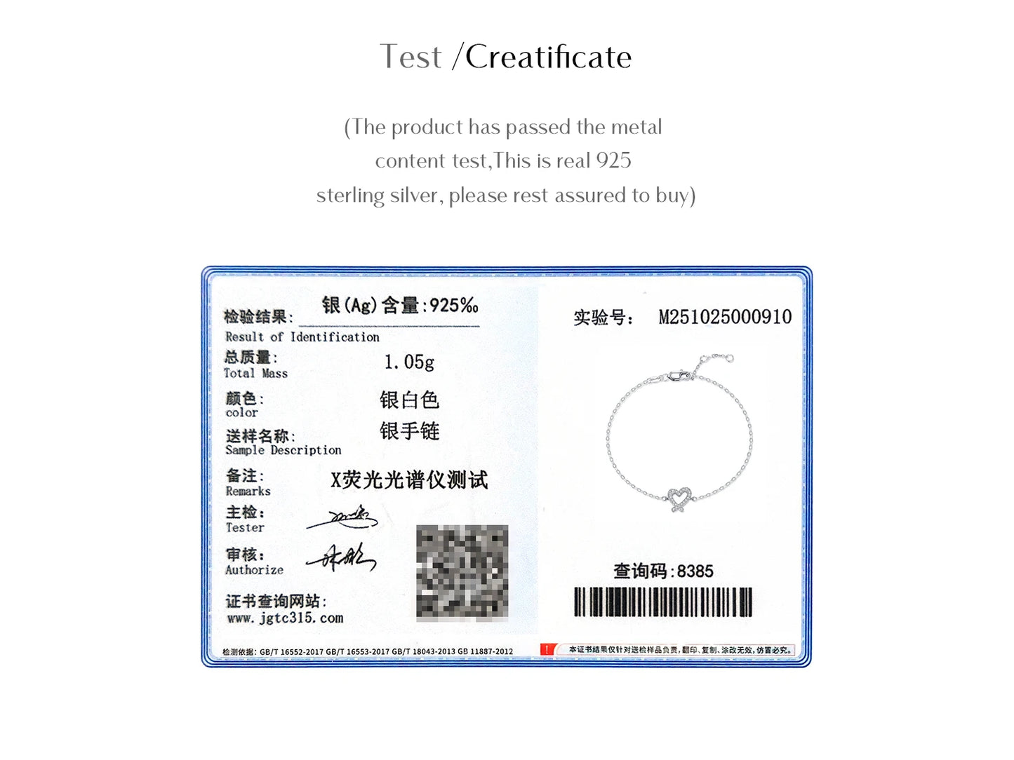 MODIAN D Color Moissanite 925 Sterling Silver Sweet Romantic Irregular Heart Link Chain Bracelet For Women Fine Jewelry