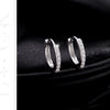 MODIAN D Color Moissanite 925 Sterling Silver Classic Simple Round Hoop Earrings Ring For Women Daily Fine Jewelry Set
