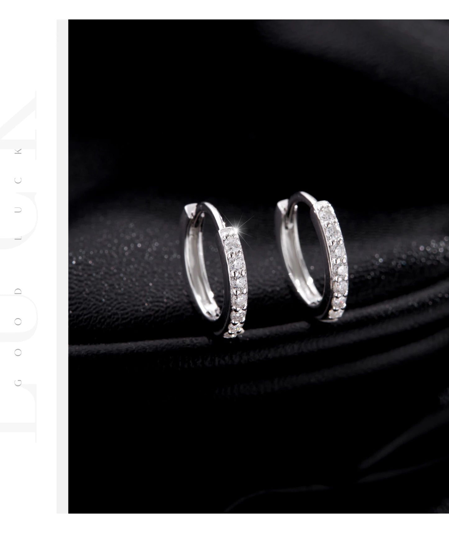 MODIAN D Color Moissanite 925 Sterling Silver Classic Simple Round Hoop Earrings Ring For Women Daily Fine Jewelry Set