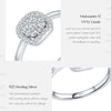 MODIAN Sparkling VVS1 D Color Pave Setting Moissanite Ring 925 Sterling Silver Wedding Band Ring for Women Fine Jewelry