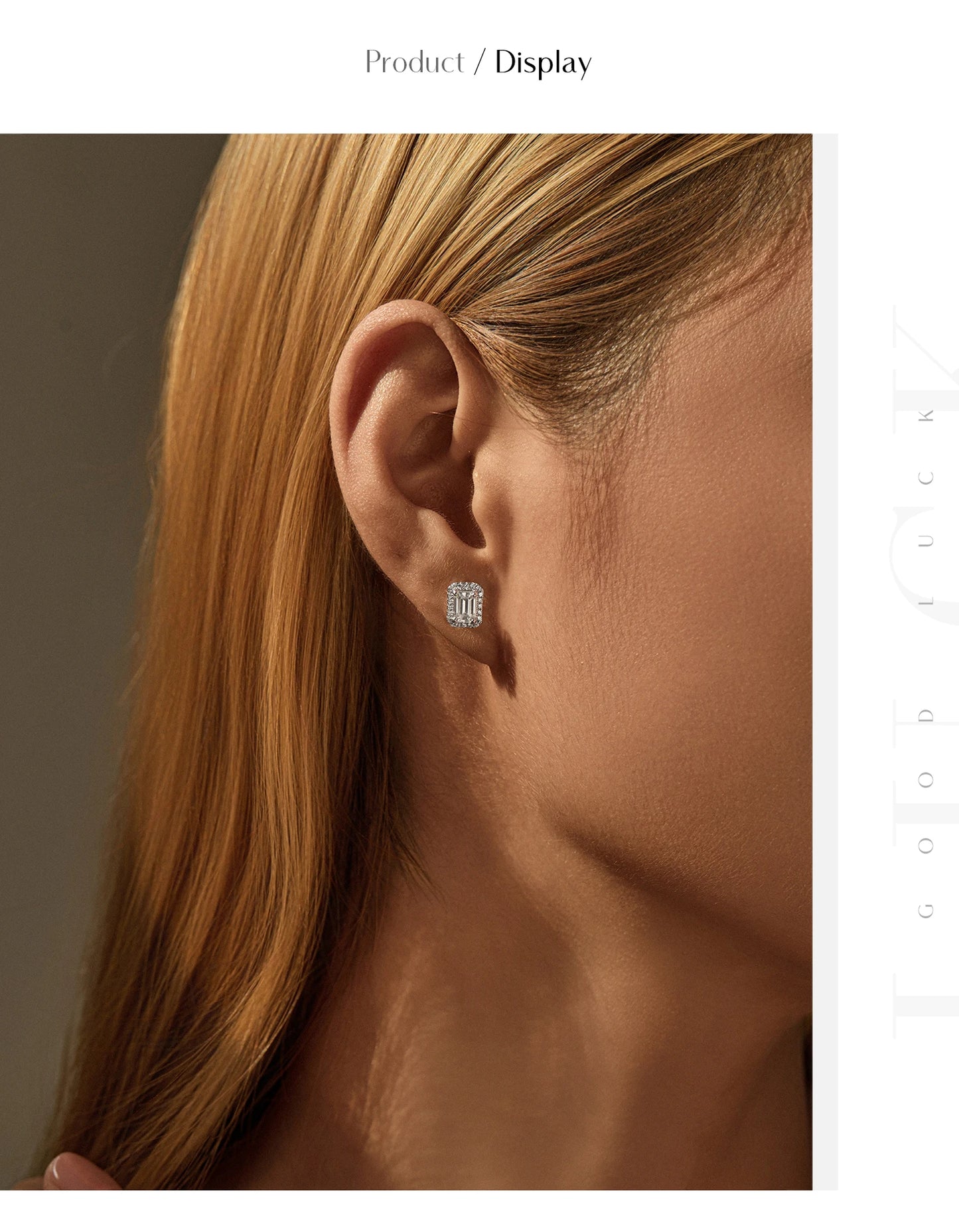 MODIAN Emerald Cut Moissanite Ear Studs 925 Sterling Silver Classic Luxury Halo Earrings For Women Wedding Fine Jewelry Gift