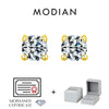 Modian Moissanite Gemstone Clear D Color 925 Sterling Silver Small Tiny Dazzling Stud Earrings For Women Wedding Fine Jewelry