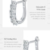 MODIAN D Color U Shape Moissanite Earrings 925 Sterling Silver Elegant Exquisite Hoop Earrings For Women Wedding Jewelry