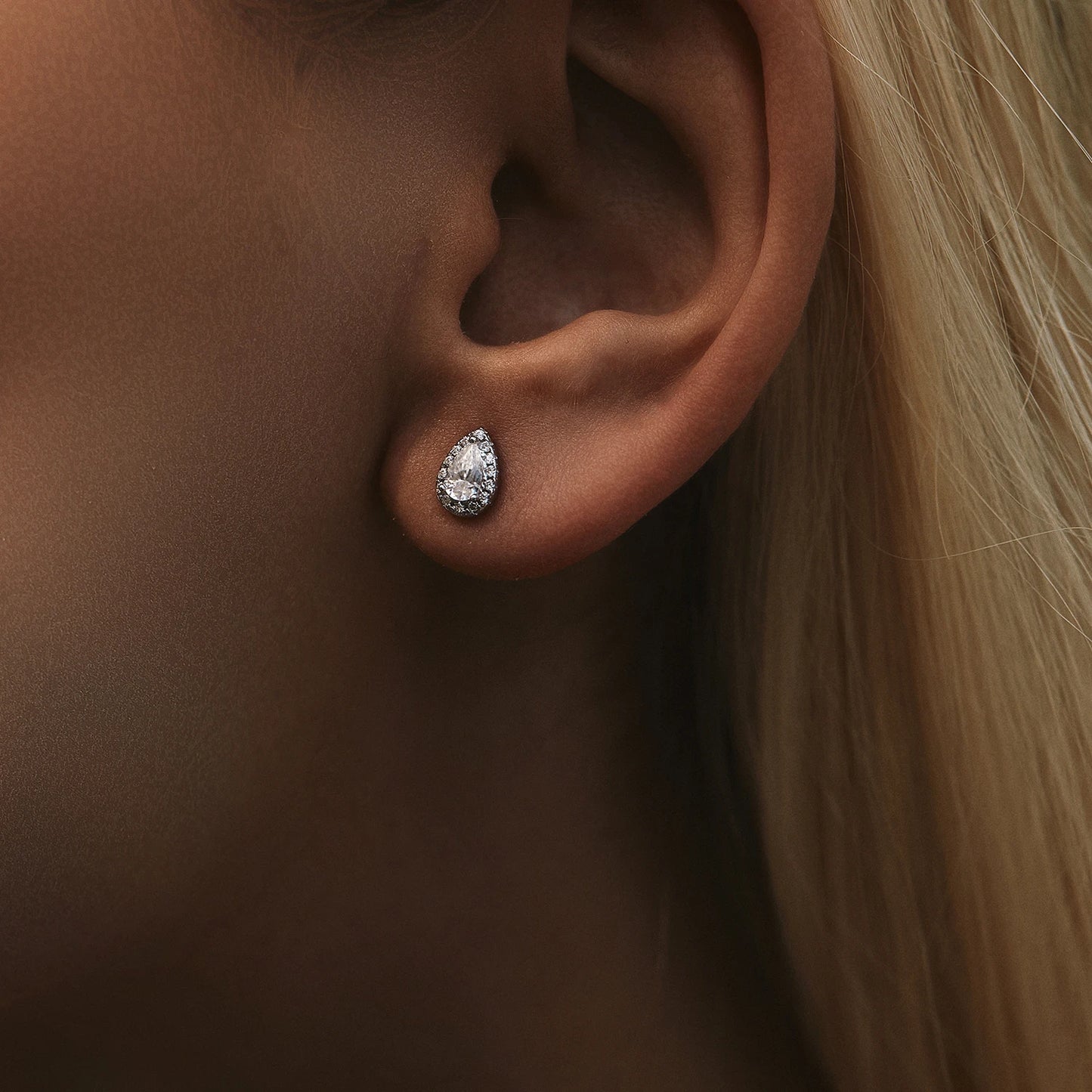 MODIAN D Color Heart Pear Square Moissanite Stud Earrings 925 Sterling Silver Lab Diamond Earrings For Women Wedding Jewelry