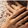 MODIAN D Color Moissanite Dazzling Ring 925 Sterling Silver Luxury Round Eternity Band Rings For Women Wedding Fine Jewelry Gift