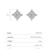 MODIAN Simple D Color Moissanite 925 Sterling Silver Dazzling Lab Created Diamond Ideal Cut Stud Earrings For Women Jewelry