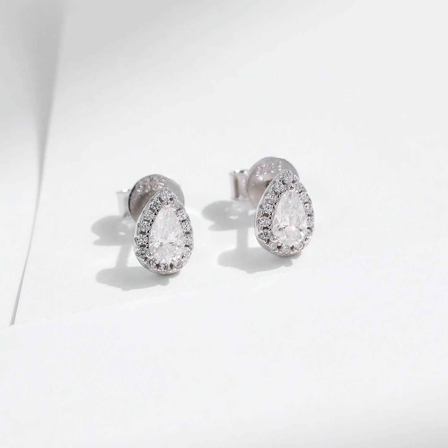 MODIAN D Color Pear Cut Moissanite Stud Earrings 925 Sterling Silver Water Drop Lab Created Diamond Wedding Jewelry For Women