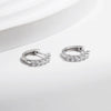 MODIAN D Color Moissanite Small Hoop Earrings 925 Sterling Silver Hollow Sparkling Ear Buckles For Women Wedding Fine Jewelry