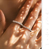 MODIAN Luxury D Color Moissanite Band Stackable Ring For Women Real 925 Sterling Silver Wedding Jewelry With Exquisite Box Gift