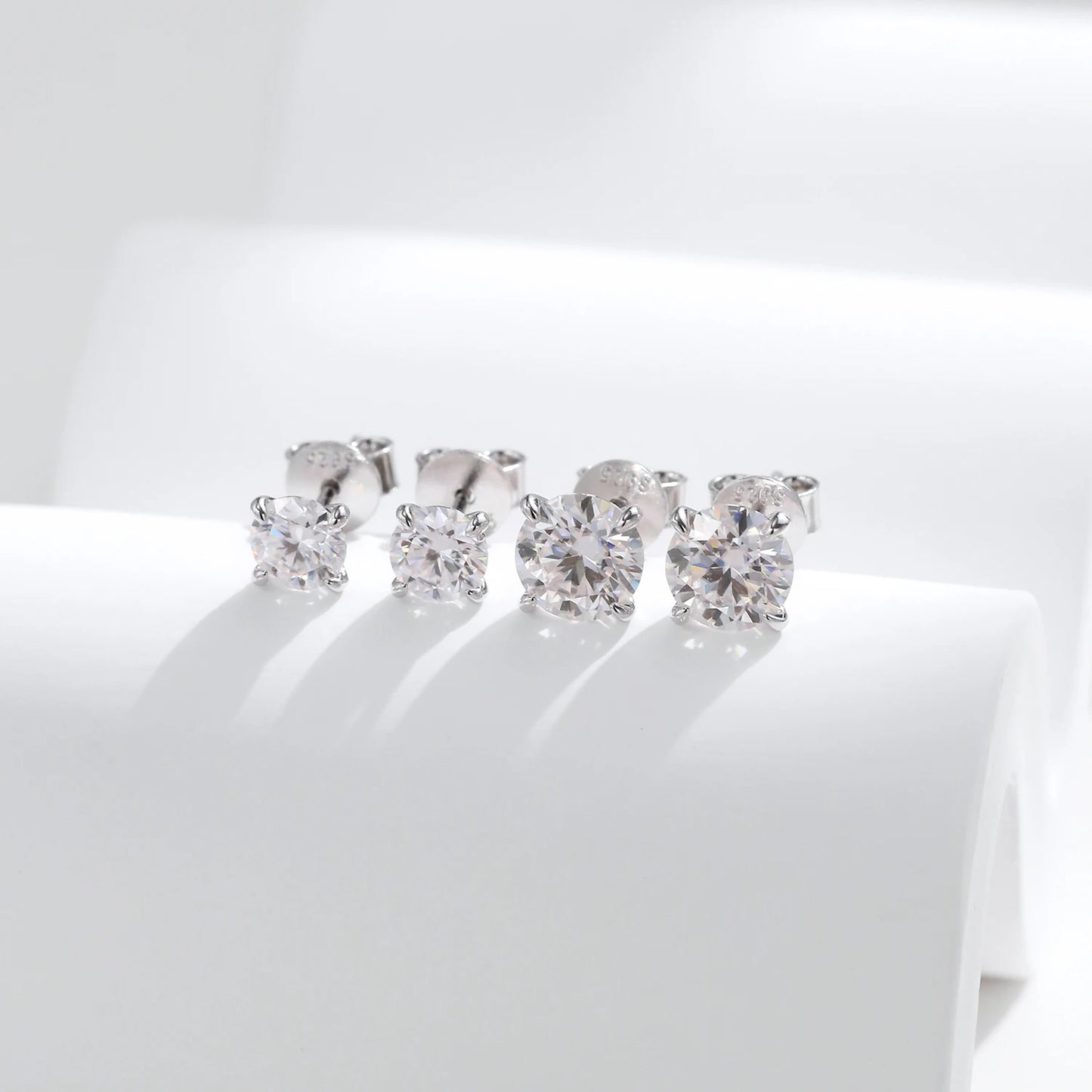 MODIAN D Color 1CT Moissanite Stud Earrings 925 Sterling Silver Wedding Engagement Lab Created Diamond Jewelry For Women Gift