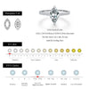 MODIAN Marquise Cut D Color Moissanite Finger Rings 925 Sterling Silver Exquisite Wedding Engagement Ring For Women Fine Jewelry