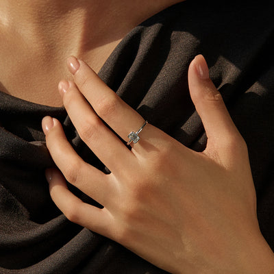 MODIAN 0.8Ct VVS1 Rectangle Emerald Cut Moissanite Ring 925 Sterling Silver Classic Rings For Women Wedding Fine Jewelry Gift