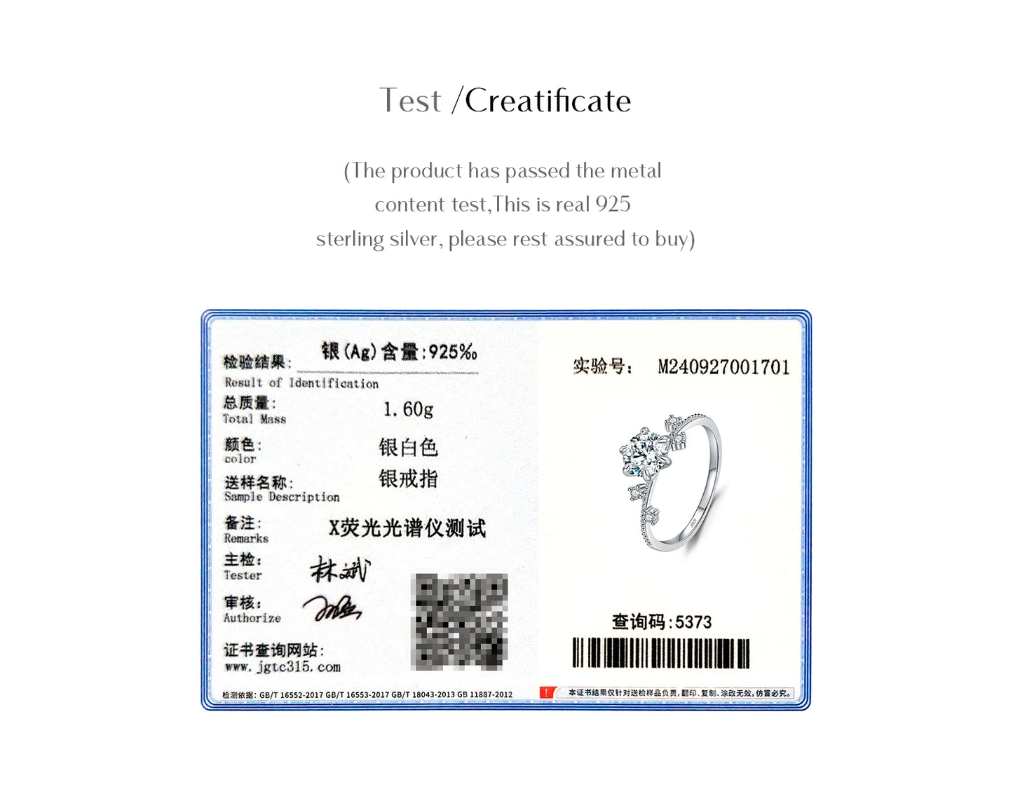 MODIAN 1CT Moissanite Ring 925 Sterling Silver Delicate Flower Six Claws Lab Created Diamond Rings For Women Wedding Jewelry