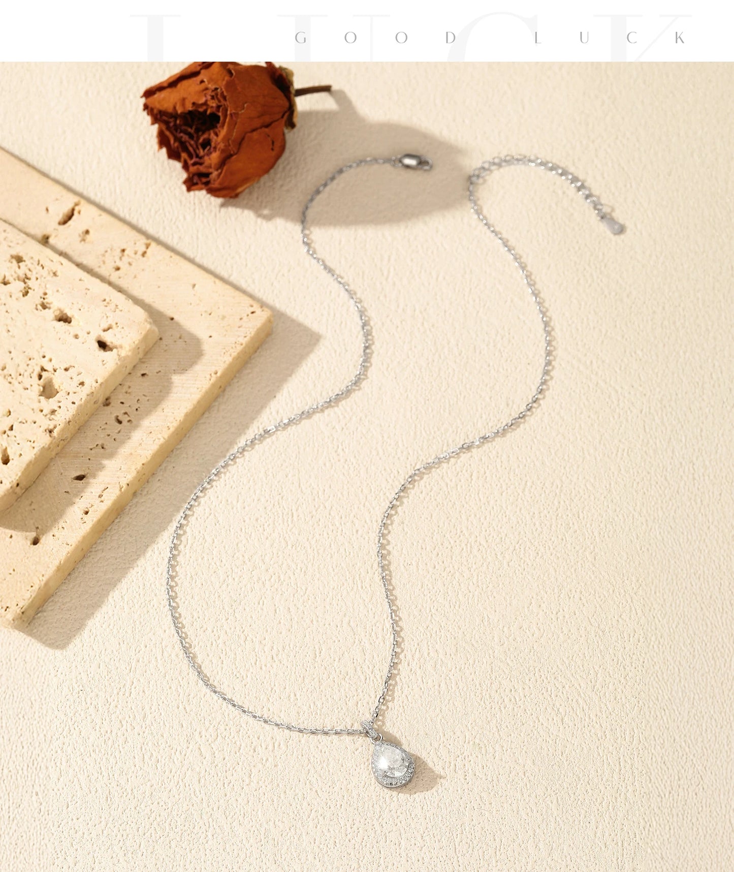 MODIAN 1.2CT Water Drop Moissanite Wedding Necklaces 925 Sterling Silver Exquisite Pendant Necklace For Women Statement Jewelry