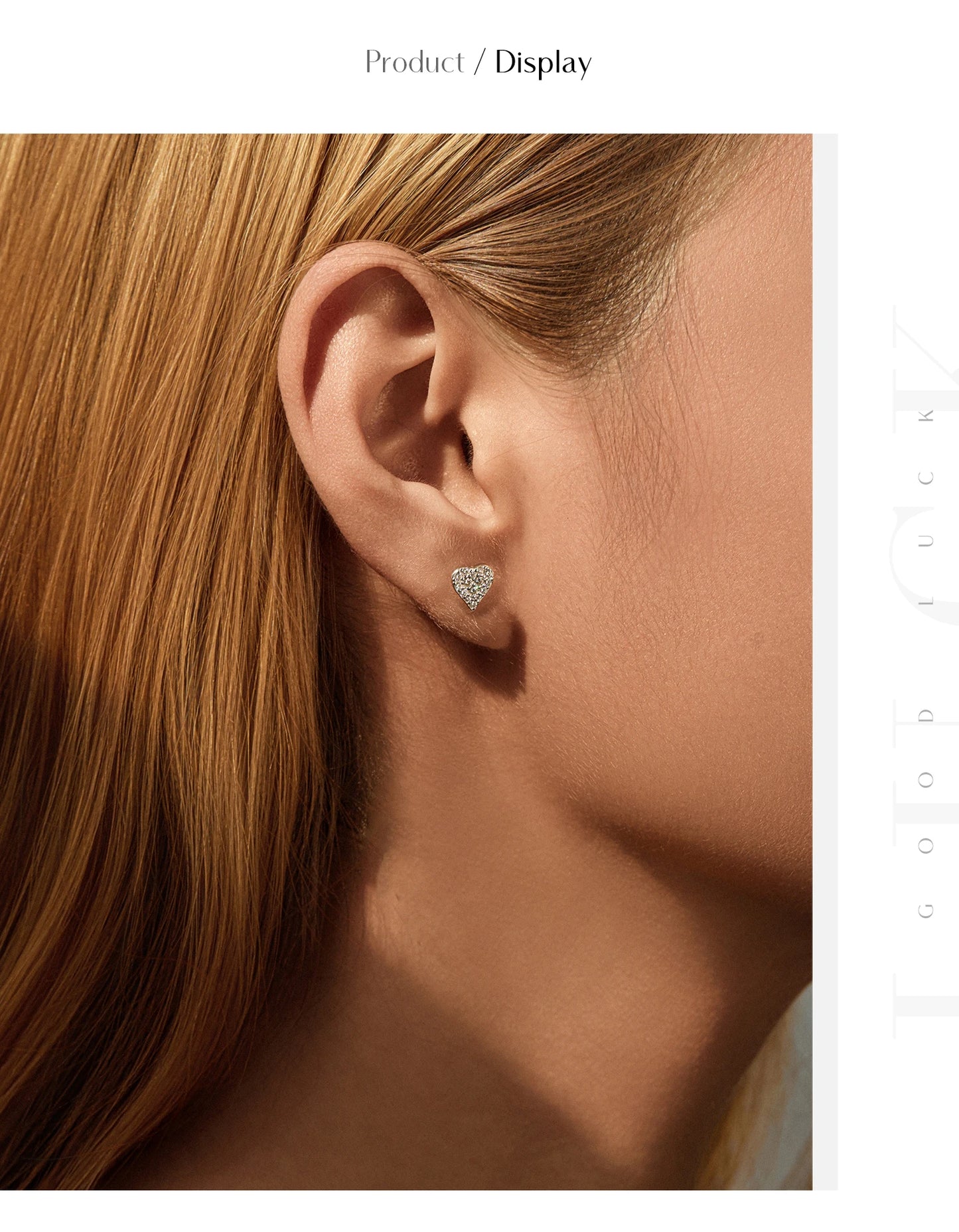 MODIAN D Color Moissanite Simple Daily Wear Ear Studs 925 Sterling Silver Heart Small Stud Earrings For Women Fine Party Jewelry