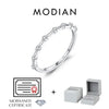 MODIAN D Color Moissanite Wedding Band 925 Sterling Silver Eternity Rings Lab Diamond Stackable Exquisite Jewelry For Women Gift