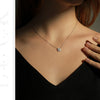 MODIAN 1 Carat Square Cushion Cut Halo Moissanite Pendant Necklace For Women 925 Sterling Silver Dazzling Wedding Bridal Jewelry