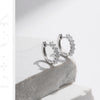 MODIAN D Color Moissanite Small Hoop Earrings 925 Sterling Silver Hollow Sparkling Ear Buckles For Women Wedding Fine Jewelry