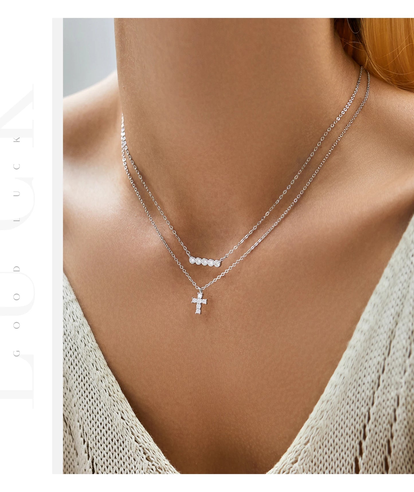 MODIAN D Color Moissanite 925 Sterling Silver Stackable Pendant Necklaces Lab Diamond Link Chain Jewelry For Women Luxury Gift