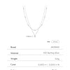 MODIAN Moissanite D Color Double Layer Pendant Necklace 925 Sterling Silver Round Stylish Choker Necklace For Women Jewelry