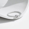 MODIAN Bezel Setting Moissanite Ring 925 Sterling Silver Beads Trendy Stackable Finger Rings For Women Lab Diamond Jewelry