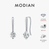 MODIAN Sparkling D Color Moissanite Drop Earrings 925 Sterling Silver Classic Geometric Dangle Earrings For Women Fine Jewelry