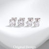 MODIAN D Color 1CT Moissanite Stud Earrings 925 Sterling Silver Brilliant Round Cut Lab Created Diamond Jewelry For Women