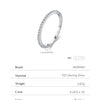 MODIAN Simple Eternity Moissanite Ring 925 Sterling Silver Sparkling Simple Thin Wedding Band Rings For Women Fine Jewelry