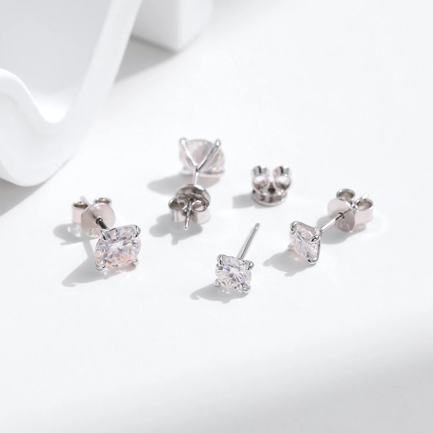 MODIAN D Color 1CT Moissanite Stud Earrings 925 Sterling Silver Wedding Engagement Lab Created Diamond Jewelry For Women Gift