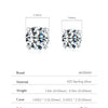 MODIAN D Color 1CT Moissanite Stud Earrings For Women 925 Sterling Silver 0.5CT Dazzling Lab Diamond Wedding Jewelry Gifts