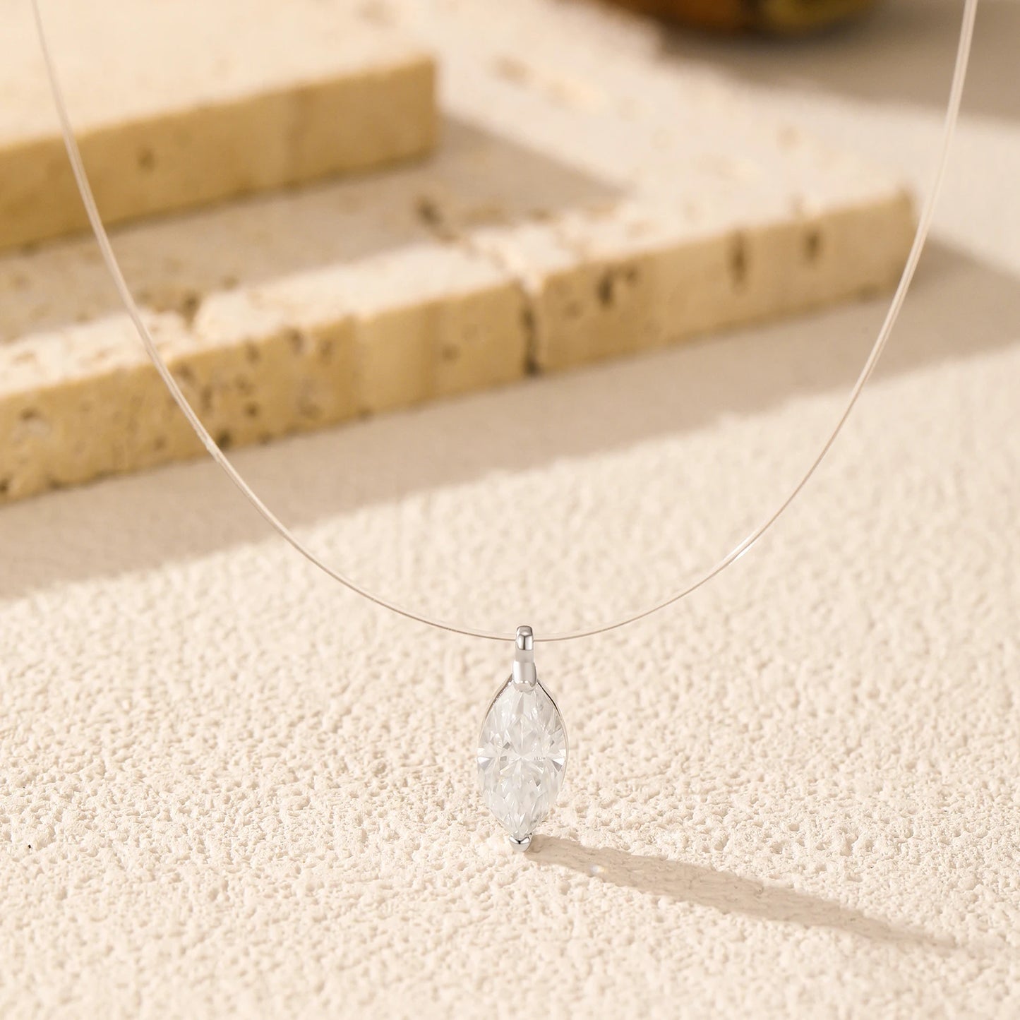 MODIAN Marquise Cut D Color Moissanite Choker Necklaces 925 Sterling Silver Fashion Pendant Necklace For Women Fine Jewelry Gift