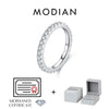 MODIAN Luxury D Color Moissanite Band Stackable Ring For Women Real 925 Sterling Silver Wedding Jewelry With Exquisite Box Gift