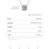 MODIAN Square & Round Halo Moissanite 925 Sterling Silver Pendant Necklace D Color VVS1 Lab Diamond Necklace For Women Jewelry