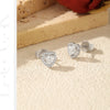 MODIAN Dazzling D Color Hearts Moissanite Halo Earrings 925 Sterling Silver Clasic Wedding Stud Earrings For Women Fine Jewelry
