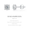MODIAN D Color Moissanite Stud Earrings Round Cut Lab Created Diamond 925 Sterling Silver Silver Bridal Jewelry For Women Gifts
